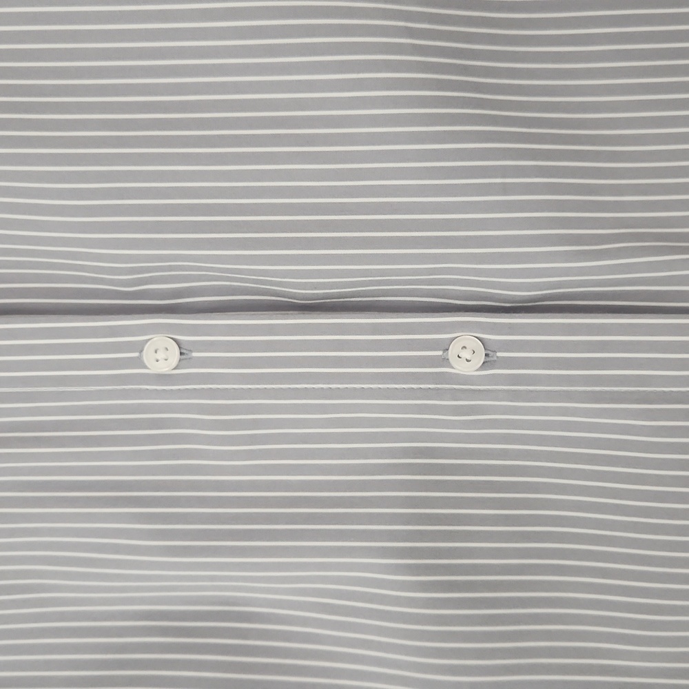 Gray and white striped blouse by Apt. 9 in excellent condition! - Picture 2 of 7